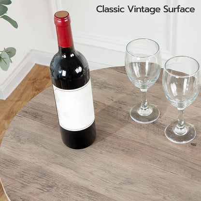 Round Bar Table, Height-Adjustable Bar Table, Pub Table with Top Particleboard and Base