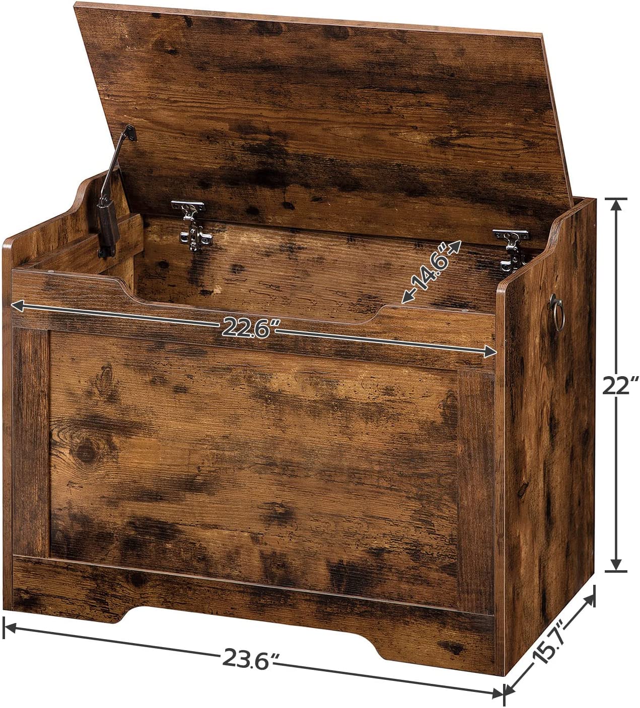 Storage Chest, Storage Bench with Safety Hinge, Retro Storage Organizer