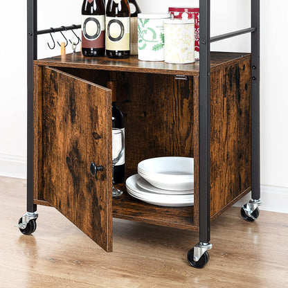 Kitchen Island Cart with Storage Cabinet and Drawer, Storage Cart on Wheels, Kitchen Rolling Cart