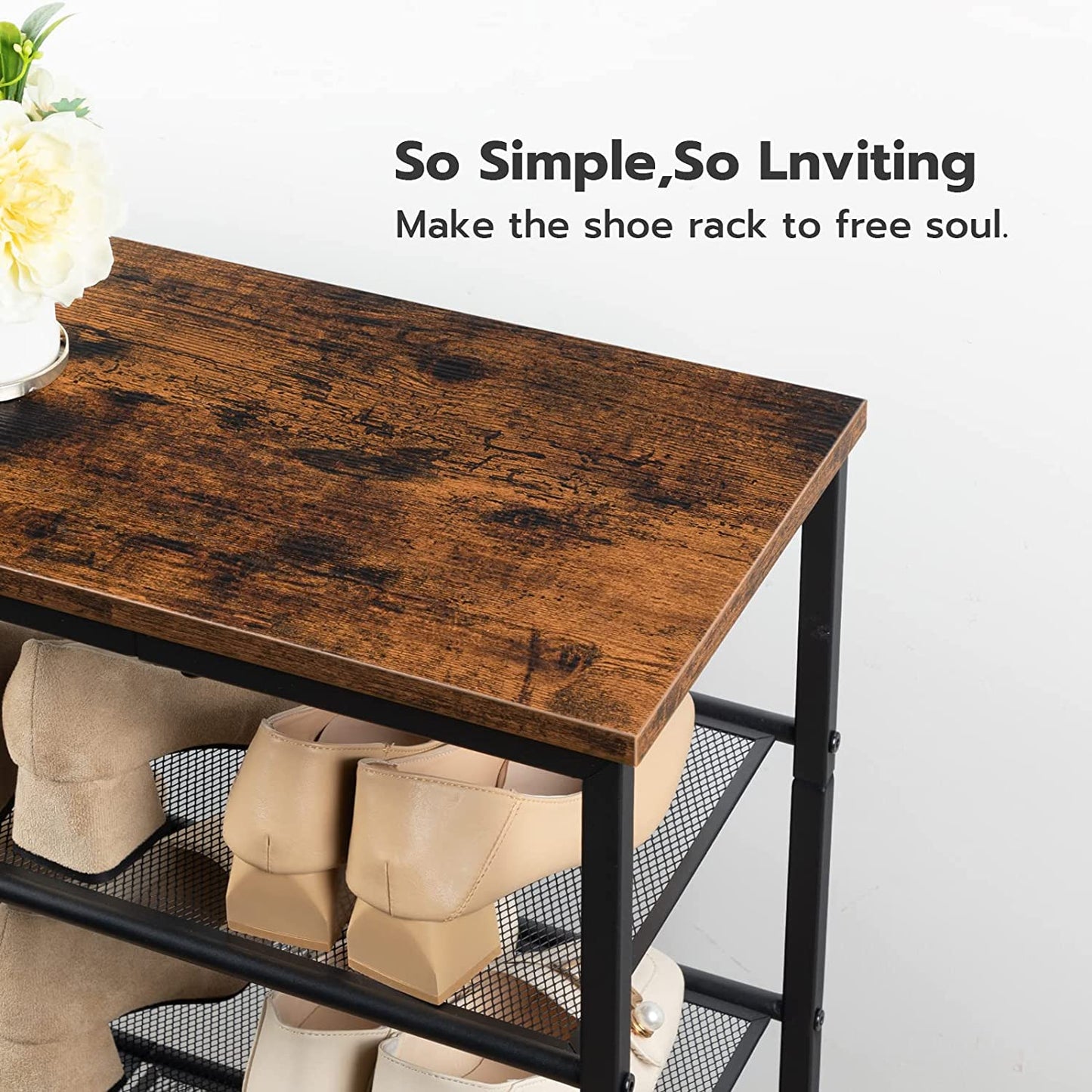 Shoe Rack, 6-Tier Shoe Organizer, for 18-24 Pairs of Shoes