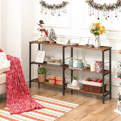 Console Table, Narrow Entryway Table, Sofa Table, Foyer Table, 3-Tier Storage Open Shelves