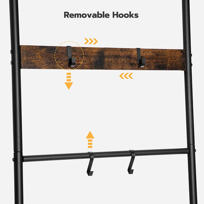 Blanket Ladder, 5-Tier Towel Ladder Shelf, Decorative Ladder, Towel Rack