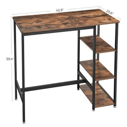 IRVING Bar Table With Shelves - HWLEXTRA