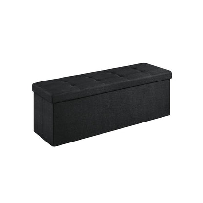 43 Inches Folding Storage Ottoman Bench, Storage Chest, Foot Rest Stool