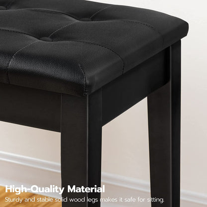 Piano Bench with Padded Cushion and Storage Compartment for Music Sheet, Music Bench, Piano Stool, Vanity Chair