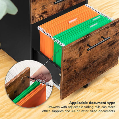 File Cabinet, 3-Drawer Filing Cabinet, Office Cabinet
