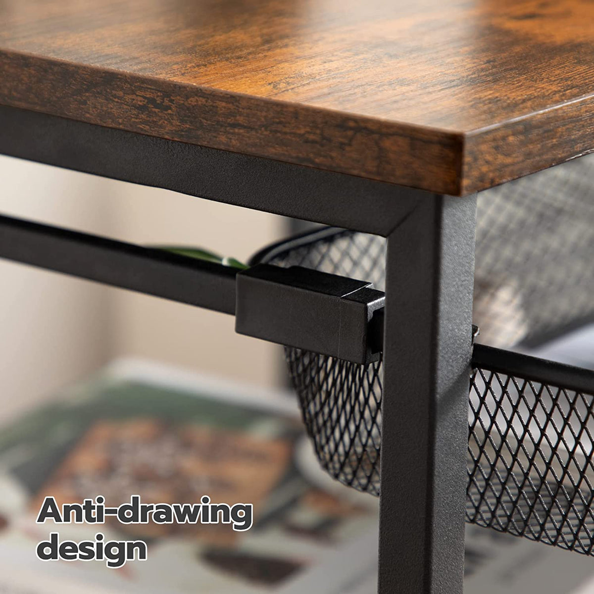 Printer Stand with Charging Station, 3-Tier Printer Table with Storage Shelf