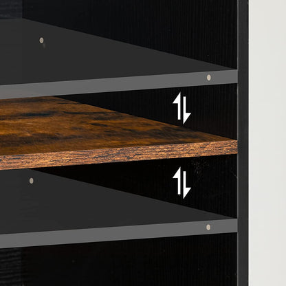 File Cabinet, Lateral Filing Cabinet with Socket, USB Charging Port, 3-Drawer, Printer Stand