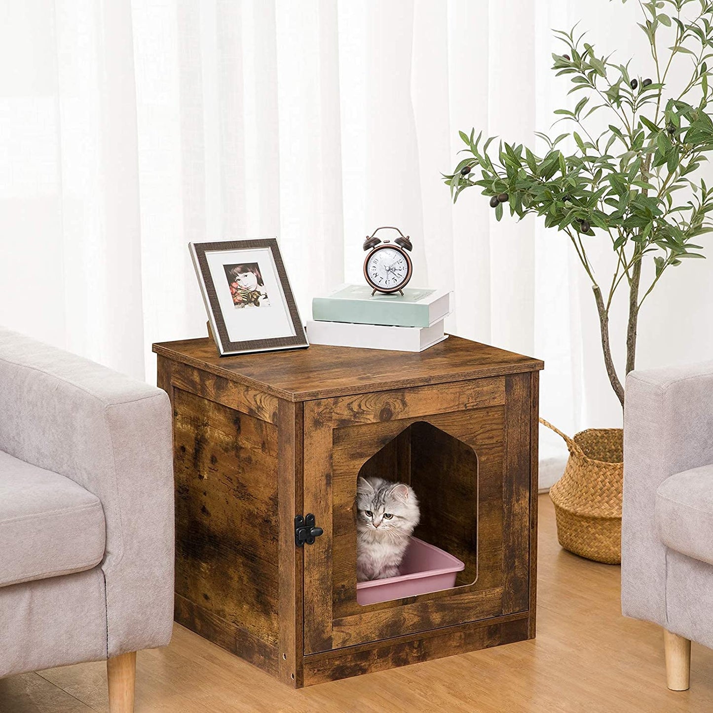 Cat Litter Box Enclosure, Hidden Litter Box Furniture