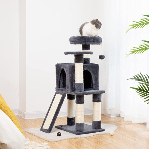 Cat Tree, Small Cat Tower with Soft Plush Perch