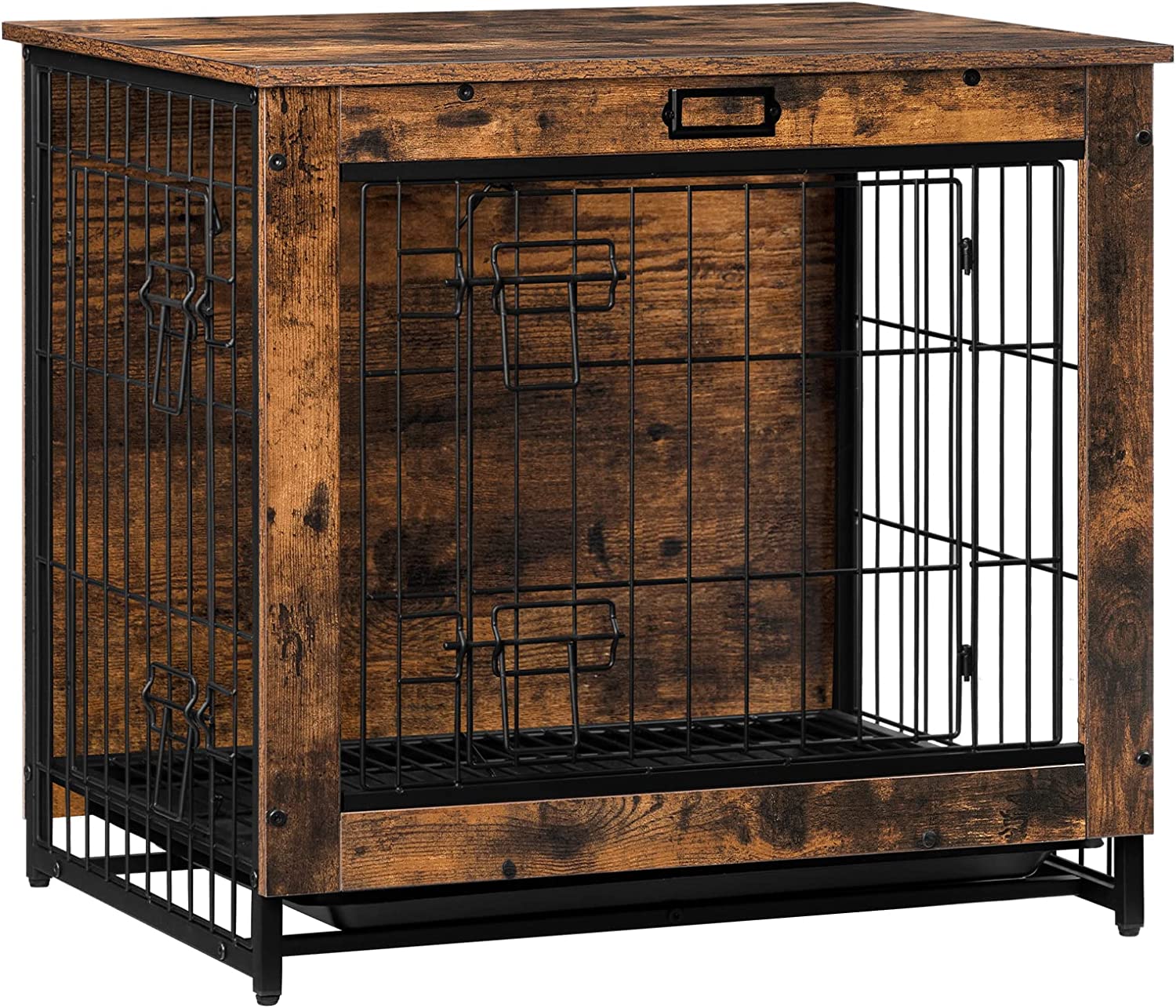 Dog Crate Furniture, Decorative Dog Kennel, Wooden Pet Furniture with Pull-Out Tray