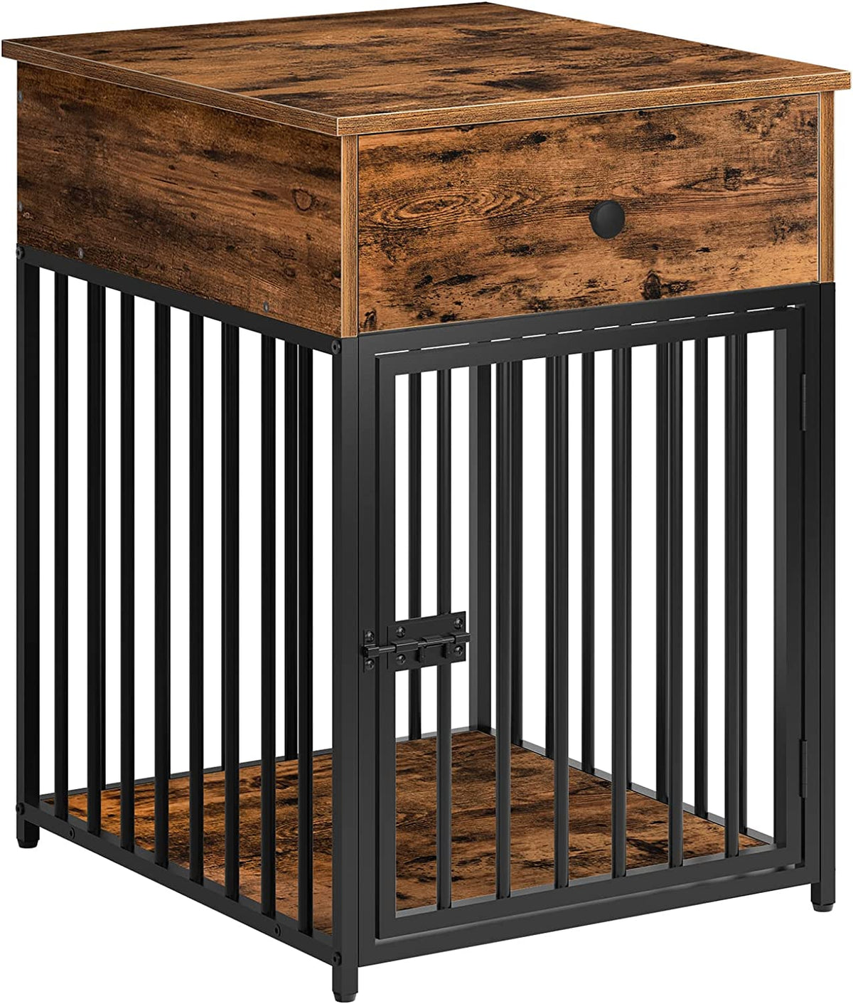 Dog Crate Furniture, Wooden Dog House, Dog Kennel with Drawer, Indoor Pet Crate End Table