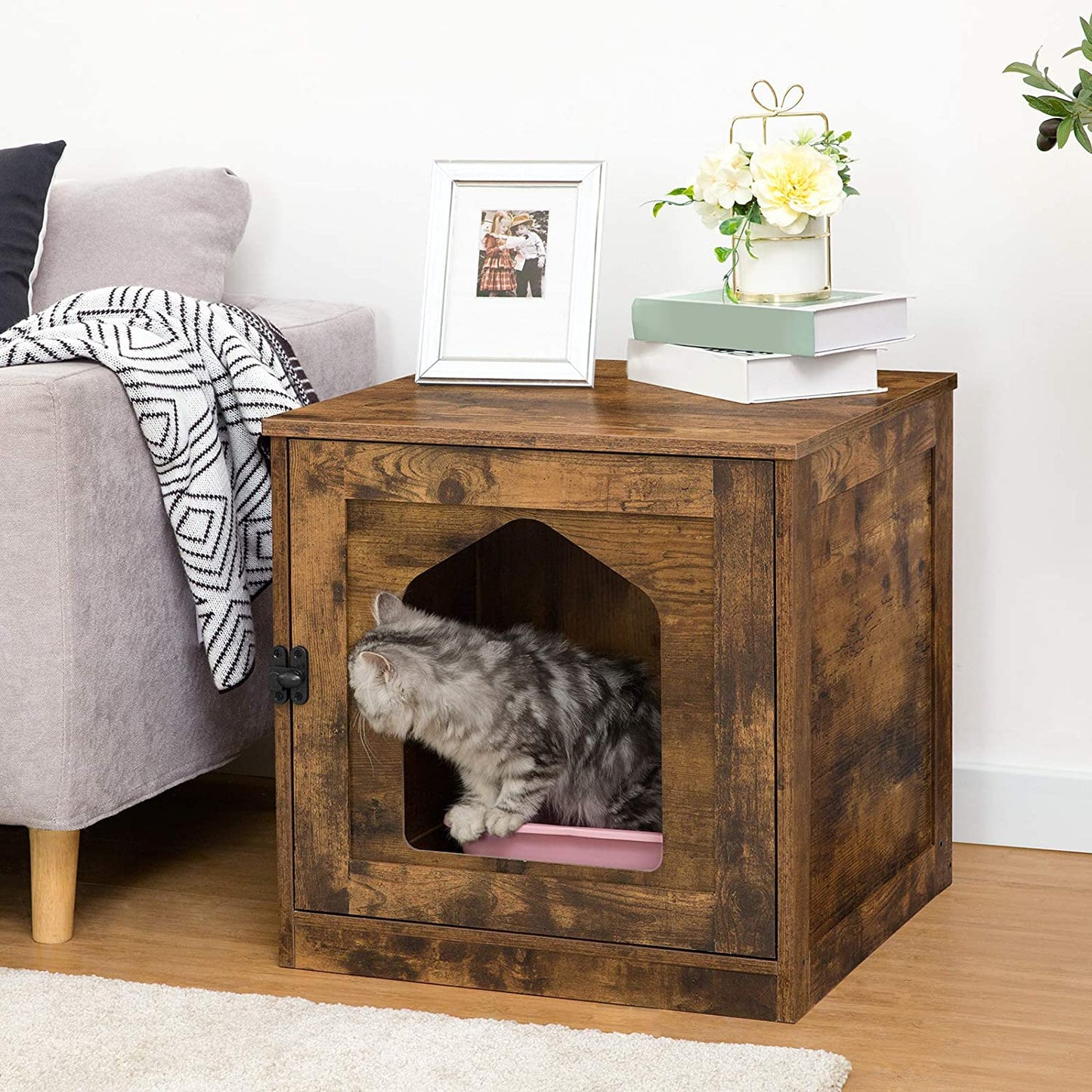 Cat Litter Box Enclosure, Hidden Litter Box Furniture