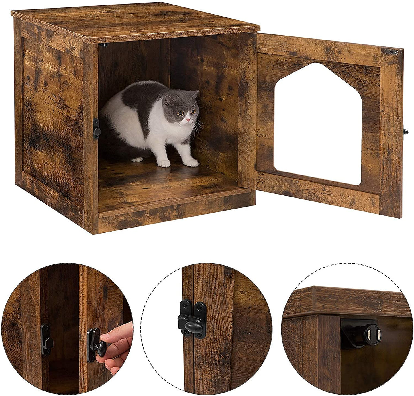Cat Litter Box Enclosure, Hidden Litter Box Furniture