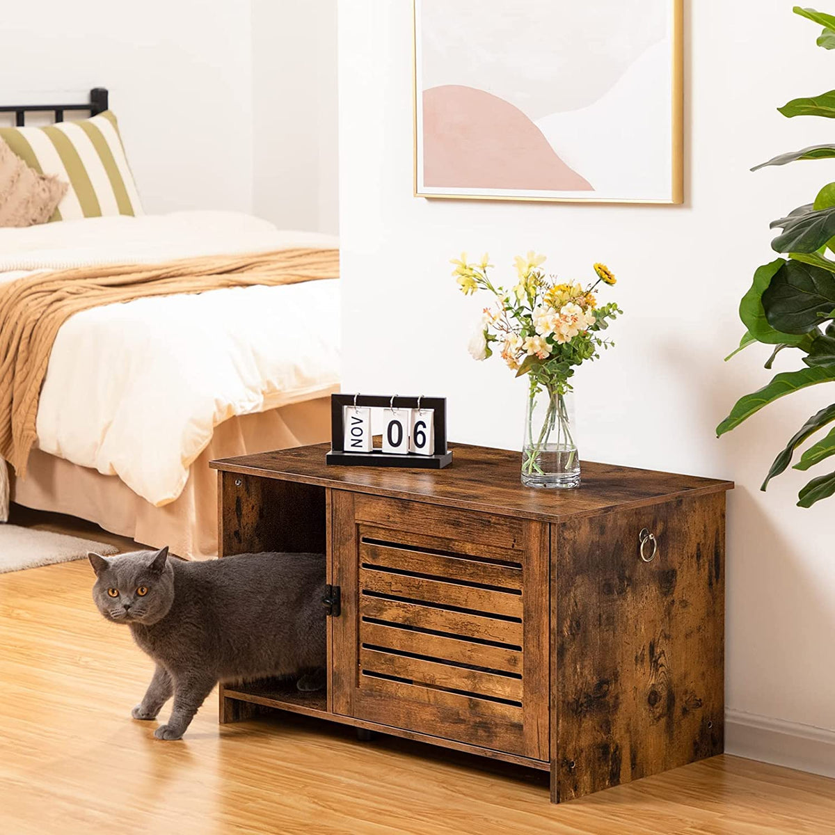 Cat Litter Box Enclosure, Hidden Cat Litter Box Furniture, Hidden Cat Washroom, Cat Furniture Cabinet