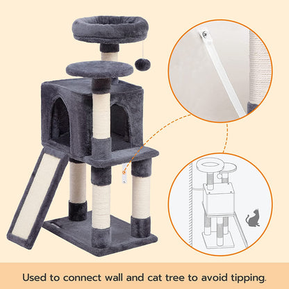 Cat Tree, Small Cat Tower with Soft Plush Perch