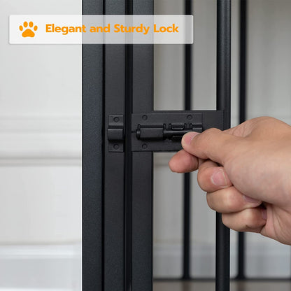 Dog Crate Furniture, Wooden Dog House, Dog Kennel with Drawer, Indoor Pet Crate End Table