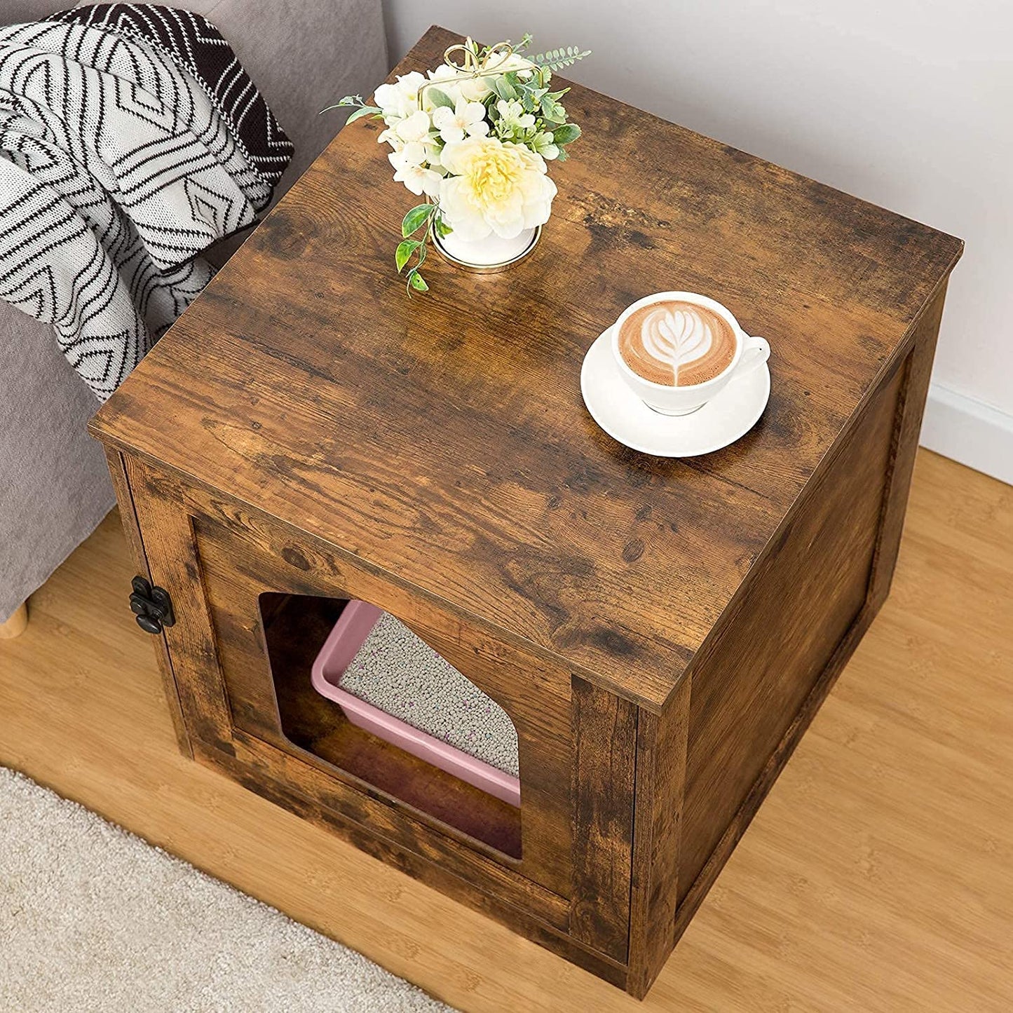 Cat Litter Box Enclosure, Hidden Litter Box Furniture
