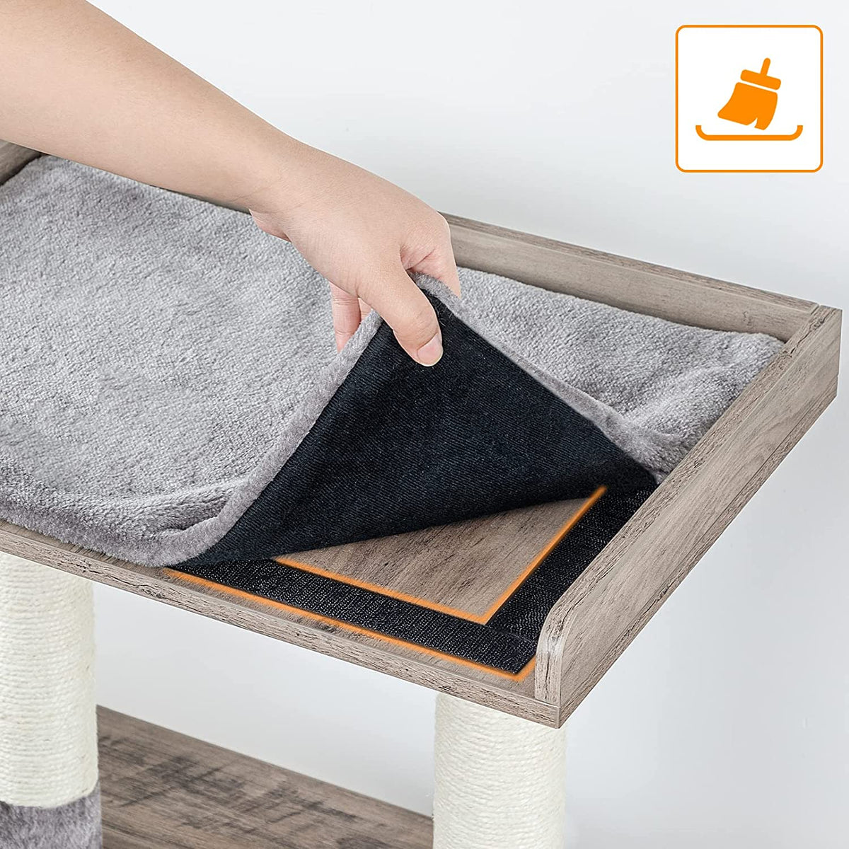 Litter Box Enclosure with Cat Tree Tower