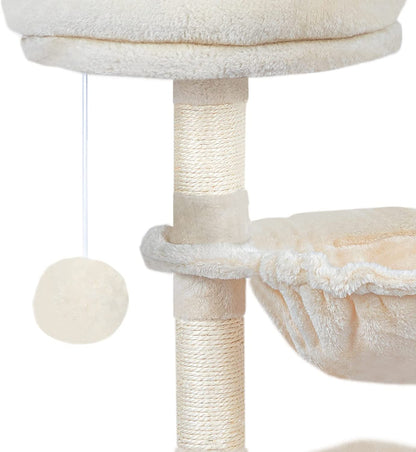 Cat Tree Tower with Luxury Condo, Basket Hammock