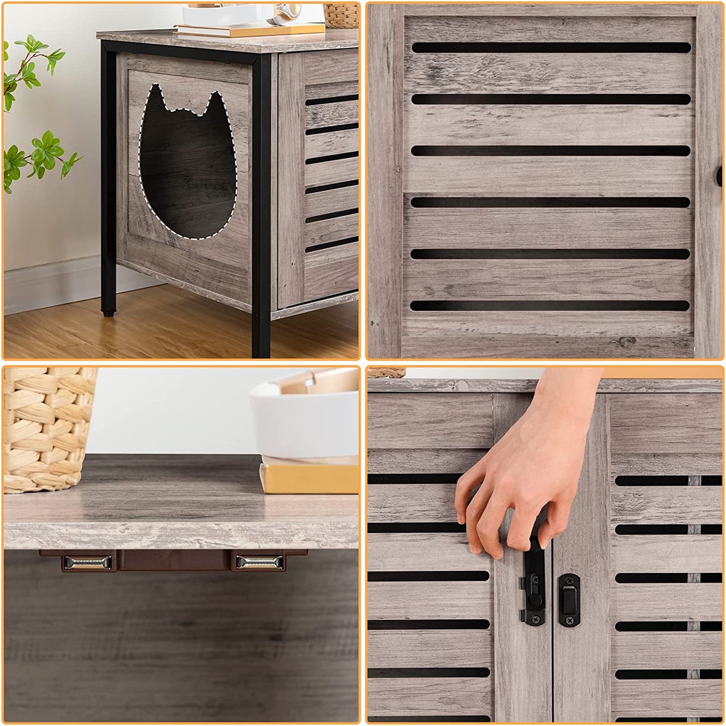 Cat Litter Box Enclosure, Hidden Litter Box Furniture