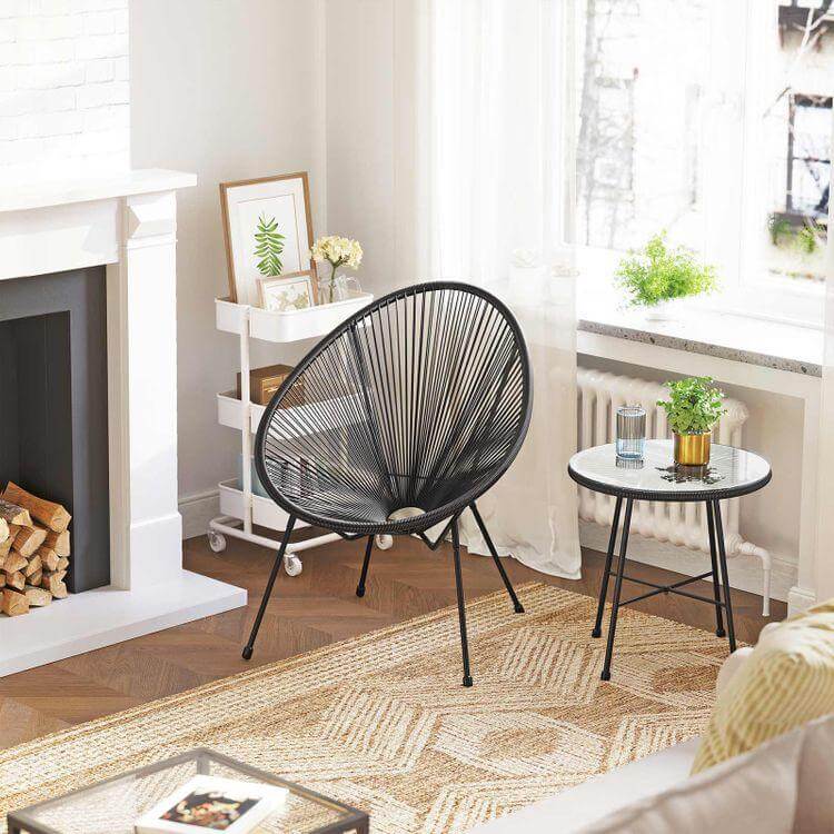 3-Piece Outdoor Acapulco Chair Table Set - HWLEXTRA