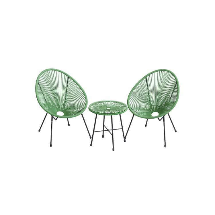 3-Piece Outdoor Acapulco Chair Table Set - HWLEXTRA