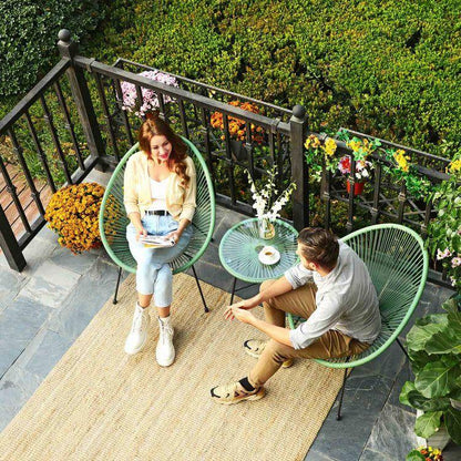 3-Piece Outdoor Acapulco Chair Table Set - HWLEXTRA