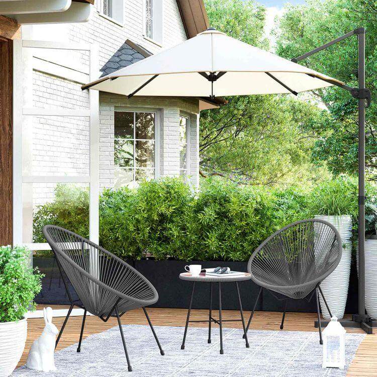 3-Piece Outdoor Acapulco Chair Table Set - HWLEXTRA