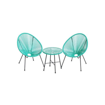3-Piece Outdoor Acapulco Chair Table Set - HWLEXTRA