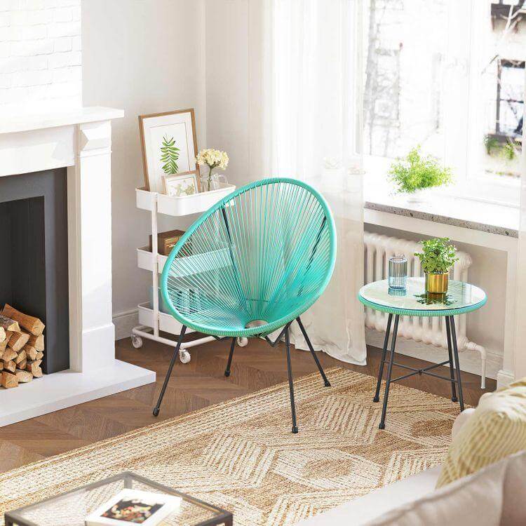 3-Piece Outdoor Acapulco Chair Table Set - HWLEXTRA