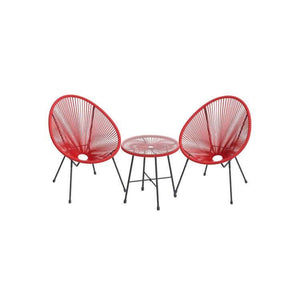 3-Piece Outdoor Acapulco Chair Table Set - HWLEXTRA