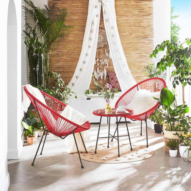 3-Piece Outdoor Acapulco Chair Table Set - HWLEXTRA