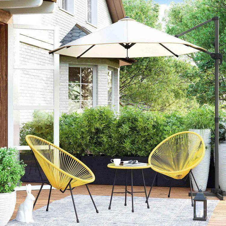 3-Piece Outdoor Acapulco Chair Table Set - HWLEXTRA