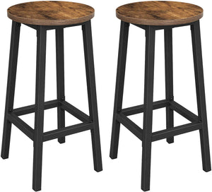 MARLEY Round Bar Stools Set of 2 - HWLEXTRA