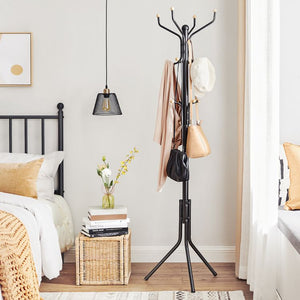 Coat Rack Freestanding, Metal Coat Rack Stand with 12 Hooks, Coat Tree, Holds Clothes, Hats, and Bags