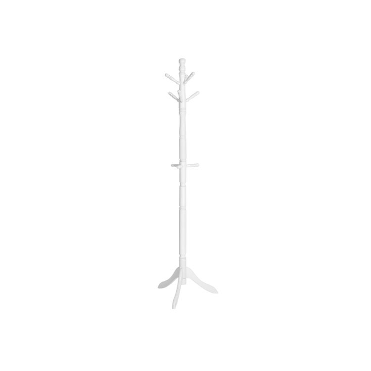 Coat Rack, Solid Wood Coat Stand, Free Standing Hall Coat Tree with 10 Hooks
