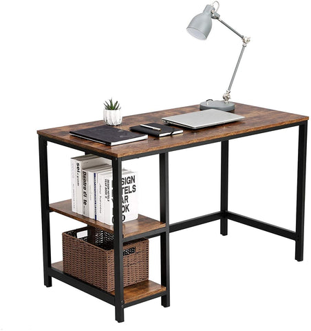 IRVING 55" Computer Desk with Side Shelves - HWLEXTRA 
